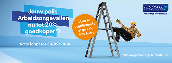 Banner promo polis arbeidsongevallen nu tot 20% goedkoper